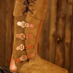 Striking Brown Medieval Boots Sewolt