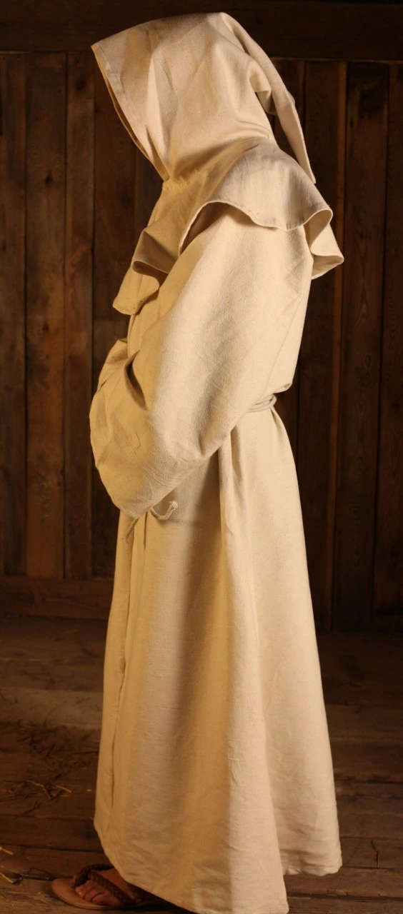 Historically Inspired Cream Monk’s Robe 4 Historically Inspired Cream Monk’s Robe - Image 2