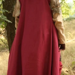 Ladies Red Hooded Linen Robe -Larp Fashion Shop rote leinenweste mit kapuze lf 332650 5 3 1280x1280