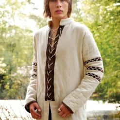 Lace Up Shirt With Padded Sleeves