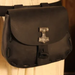 Black Medieval Pouch Thor's Hammer, Schonenhammer