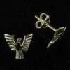 Eagle Silver Ear Stud (1 Pair) -Larp Fashion Shop silber ohrstecker adler mit schwarzem stein ml 15041 1 1280x1280