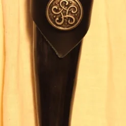 Drinking Horn W/ Black Holder Celtic Knot 300ml