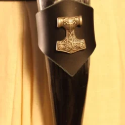 Drinking Horn W/ Black Holder Thor's Hammer 300ml