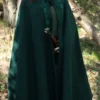 Woolen Cloak With Long Hood And Embroidery