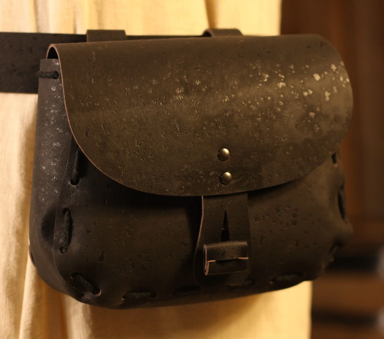 Black Vegan Medieval Pouch 3 Black Vegan Medieval Pouch