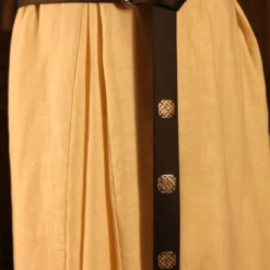 Vegan Medieval Long Belt With Ornaments 4cm