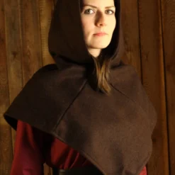 Wool Liripipe Bjorn Brown -Larp Fashion Shop woll gugel bjorn braun bs 040002 bl34 2 1280x1280