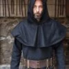 Wool Liripipe Cucullus Black -Larp Fashion Shop woll gugel cucullus schwarz bs 04512 bl02 1 1280x1280