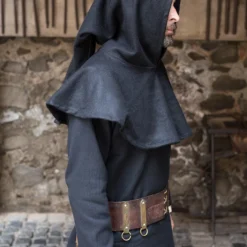 Wool Liripipe Cucullus Black -Larp Fashion Shop woll gugel cucullus schwarz bs 04512 bl02 2 1280x1280