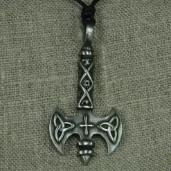 Pewter Pendant Double Axe
