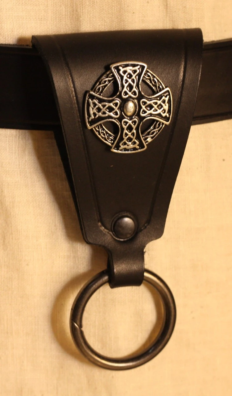 Larp Fashion Shop -Larp Fashion Shop guertelschlaufe mit ring und keltenkreuz lt gh02kk1